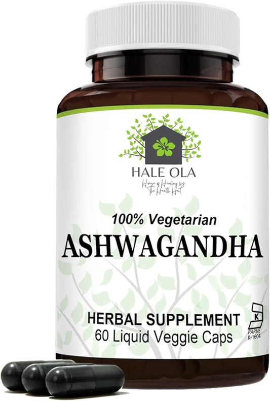 Ashwagandha Liquid Capsules – Organic, Non-GMO, Kosher Supplement for Cortisol Balance, Memory & Cognitive Support – Fast Absorption Formula