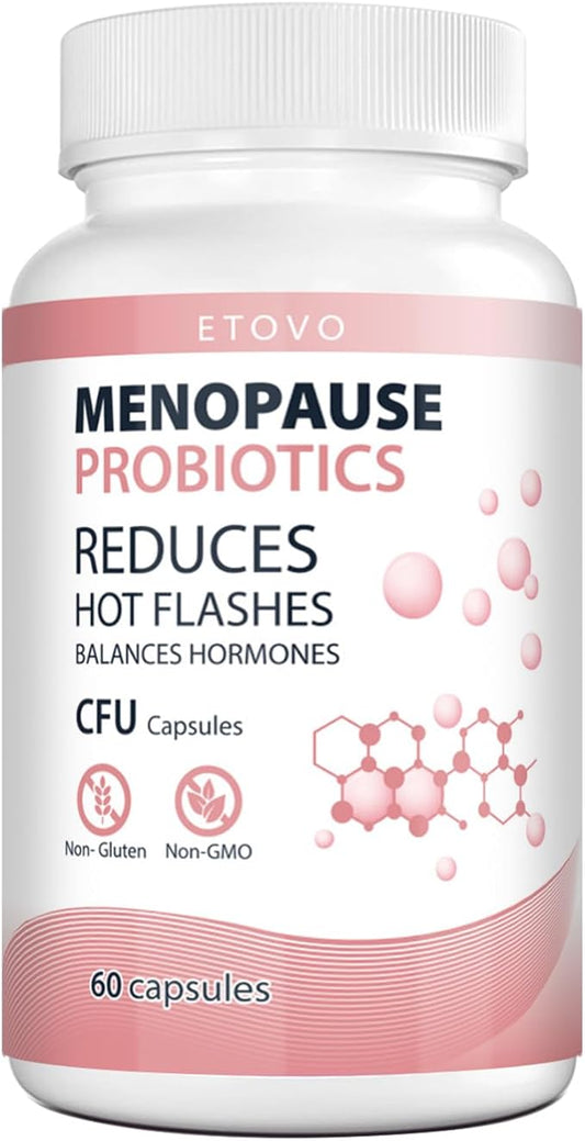 Menopause Supplements for Women 150 Billion CFU Menopause Probiotics for Women 14-in-1 Herbal and Phytocomplex Menopause Supplement Relief from Hot Flashes and Night Sweats 60 Capsules 1 Bottle