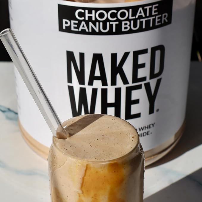 Whey Chocolate Peanut Butter Protein Powder, Grass Fed Whey, No GMO, No Soy, and Gluten Free. Nothing Artificial, Aid Growth and Recovery - 21 Servings