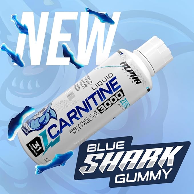 L-Carnitine 3000 mg Liquid | Stimulant-Free Amino Acid | 31 Servings (Blue Gummy)