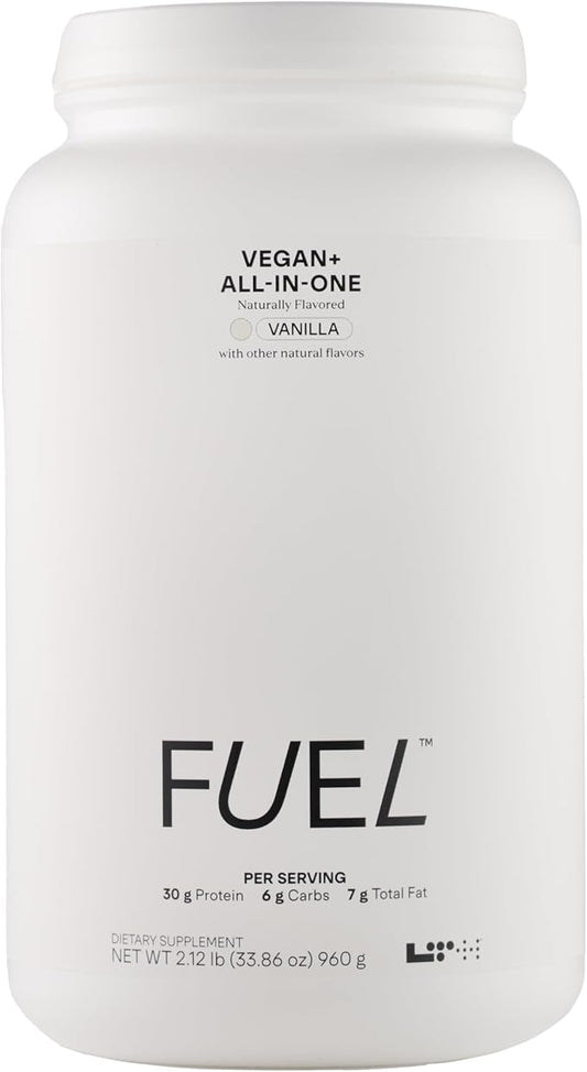 LTH Fuel Vegan & All-in-One - 30g Protein per Serving - Plant-Based Protein Meal Replacement - Vitamins, Minerals, Digestive Enzymes & Probiotics - Meal Supplement - Vanilla, 20 Servings