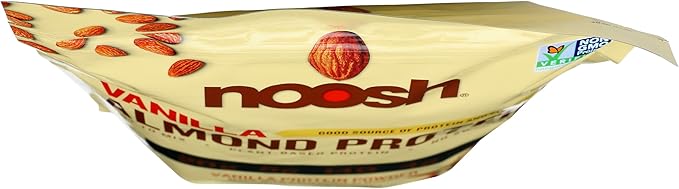NOOSH Plant Based Almond Protein Powder Vanilla 35 Gram - Vegan, All Natural Ingredients, Non-GMO, Gluten Free, Kosher, Peanut Free, Soy Free, Dairy Free (Vanilla)