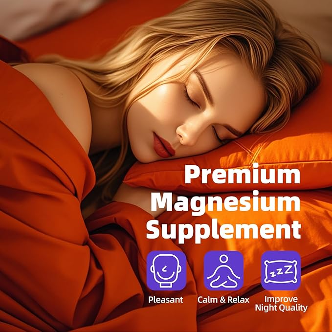 Magnesium Glycinate Liquid, High Absorption Magnesium Liquid Drops with Cellulose Fiber, Bromelain, Vitamin B6, C, D, Zinc, Magnesium Supplement for Kids and Adults, Strawberry Flavor, 2 Pack