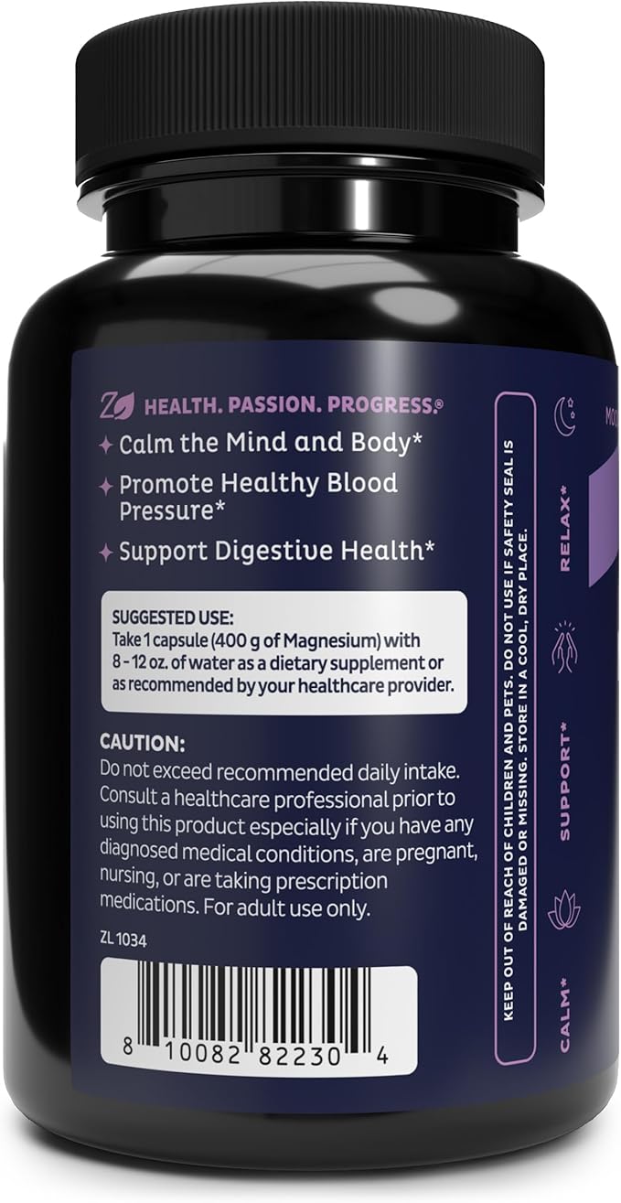 Zeal Premium Chelated Magnesium Oxide (400mg | 45 Capsules)