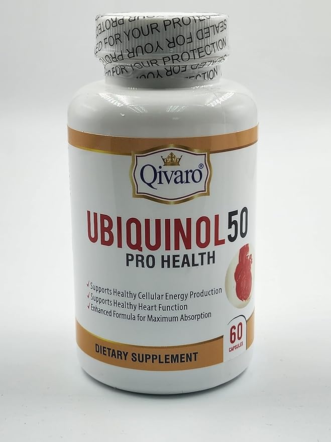QIH23: Ubiquinol 50 Pro Health COQ10 (60 Capsules) - Ubiquinol Supplement with Active Form of Coenzyme Q10 - Powerful Antioxidant for Cellular Energy Production, Overall Health & Wellness