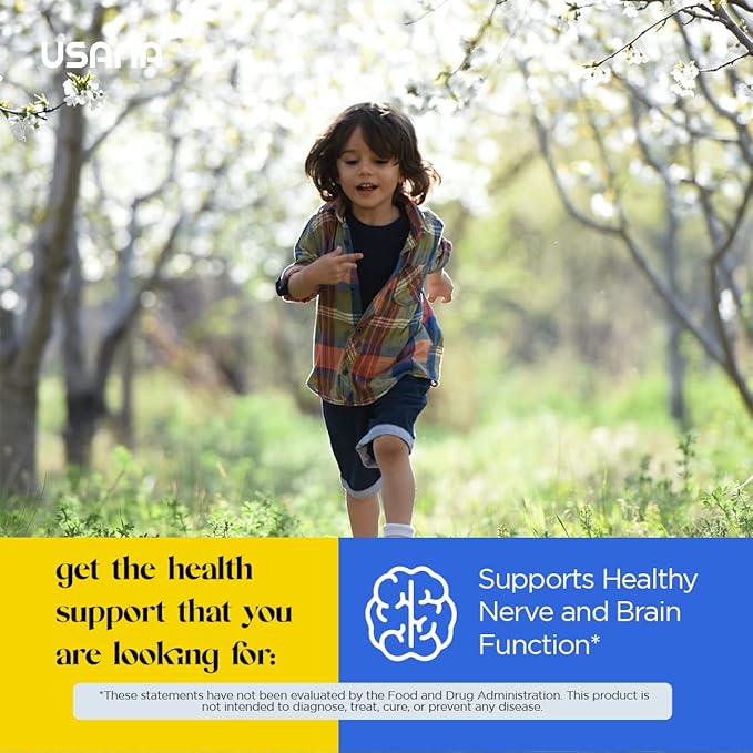 USANA BiOmega Jr. Fish Oil Supplement with Omega 3 Fatty Acids for Kids 4+ - 14 Packets