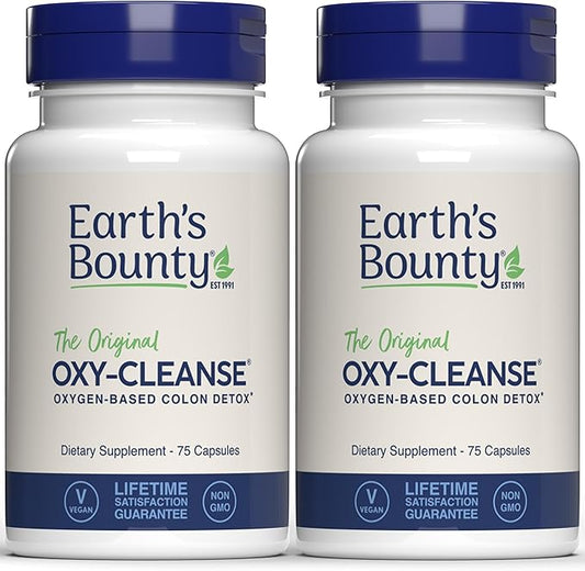 Earth's Bounty Oxy-Cleanse Colon Conditioner - Gentle Colon Cleanse for Digestive Wellness - Constipation Relief - Natural Colon Detox - 75 Capsules - 2-Pack