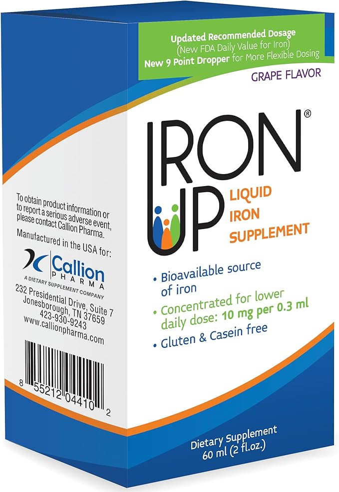Iron Up, Liquid Iron Supplement, Grape Flavor, 2 fl oz (60 ml)