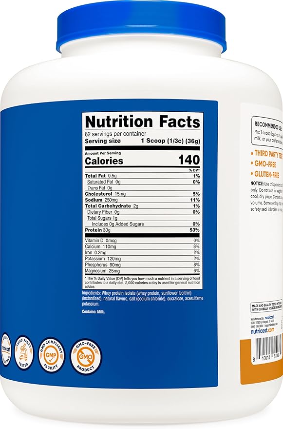 Nutricost Whey Protein Isolate (Salted Caramel, 5LBS)