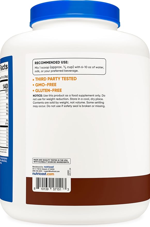 Nutricost Whey Protein Isolate Powder (Milk Chocolate) 5LBS