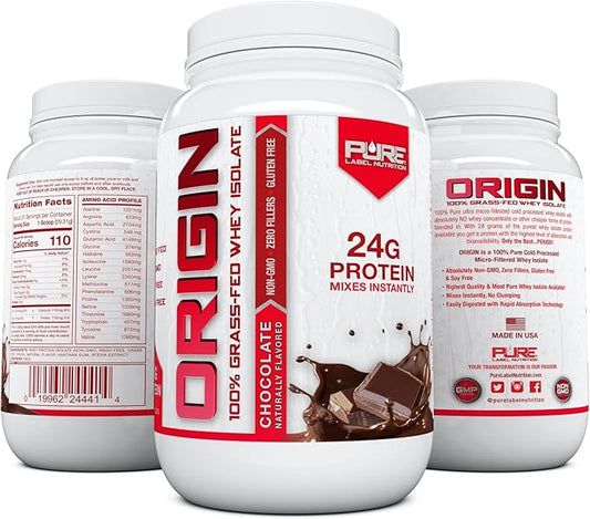 100% Grass Fed Chocolate Protein Isolate-Muscle Gain-2lb
