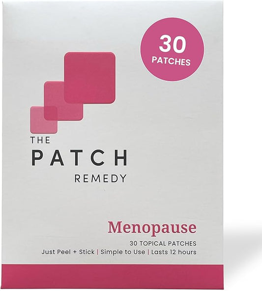 Menopause Patches - 30 Topical Menopause Relief for Women, Natural Hot Flash, Mood Support with Transdermal Gotu Kola, Damiana, Black Cohosh, Valerian, Skull Cap, Oat Seed, Ginger