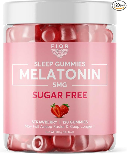 FIOR Melatonin Gummies (Sugar Free Strawberry, 120)