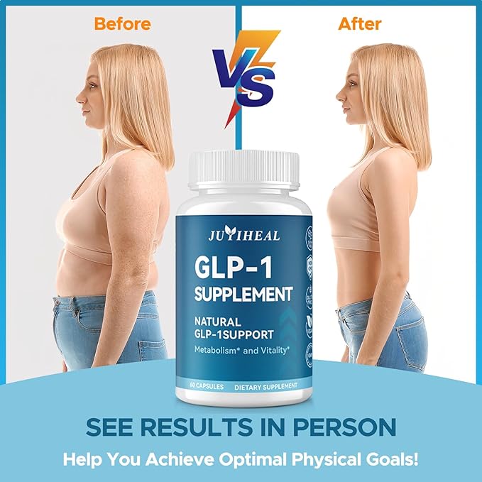 GLP-1 Supplement, GLP1 Support for Women & Men, GLP1 Supplement Probiotic for Immune, Gut, Energy, Overall Health - 60 Capsules