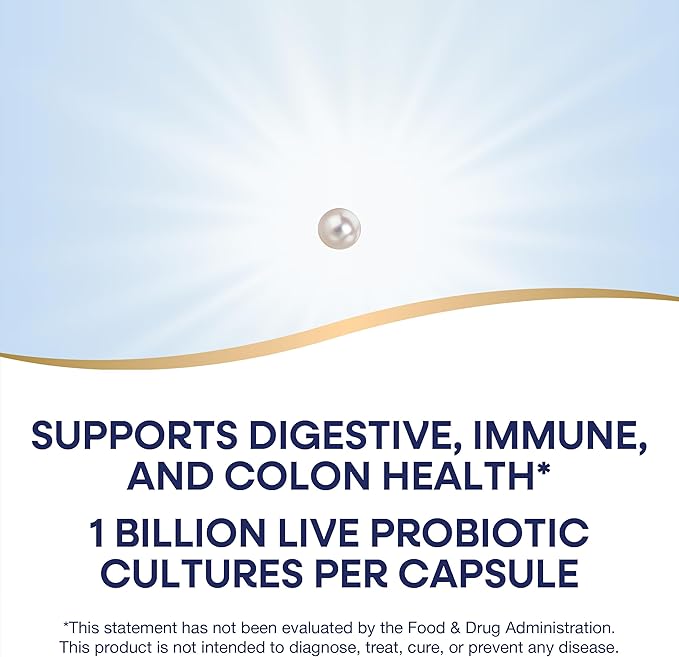 Nature's Way Acidophilus Probiotic Pearls, Supports Digestive Balance and Gut Health*, Protects Against Occasional Constipation and Bloating*, 1 Billion Live Cultures, 30 Softgels (Packaging May Vary)