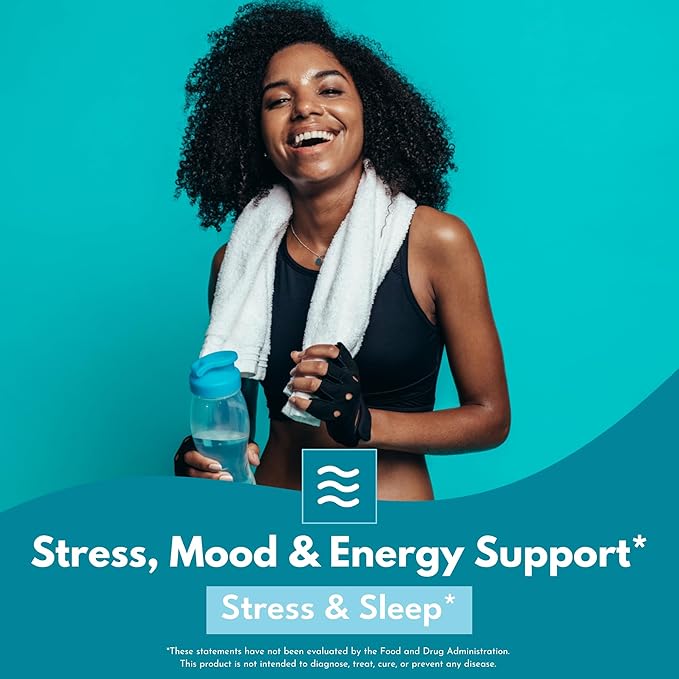 Ashwagandha Plus – Stress, Mood, Memory & Energy Support – Potent Extracts of Root and Leaf with Amla & Holy Basil – Triple Adaptogenic Formula – One Capsule Daily – 30 Vegan Caps