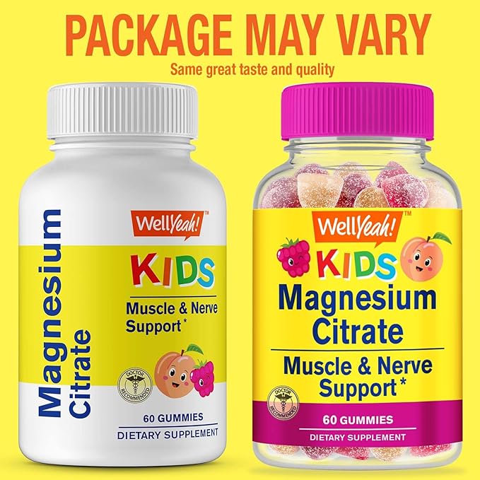 Iron + Vitamin C Kids + Magnesium Citrate Kids, Gummies Bundle - Great Tasting, Vitamin Supplement, Gluten Free, GMO Free, Chewable Gummy
