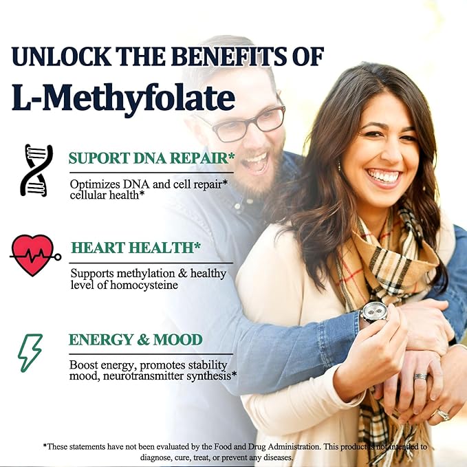 Methyl Folate Liquid Drops and Iron Drops for Women, Non GMO, Sugar Free