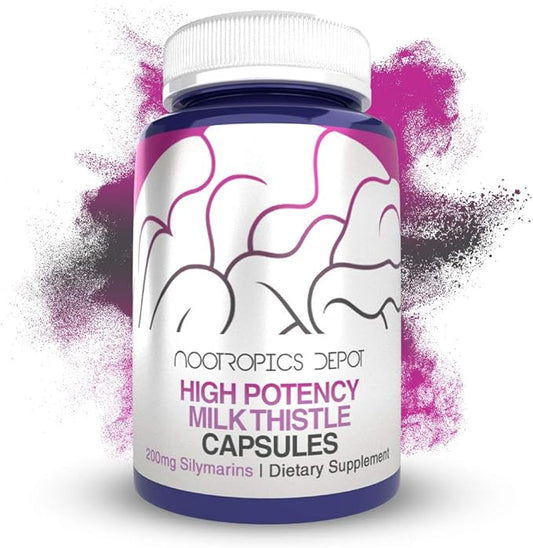 High Potency Milk Thistle Extract Capsules | 200mg of Silymarins from Silybum marianum | 120 Count