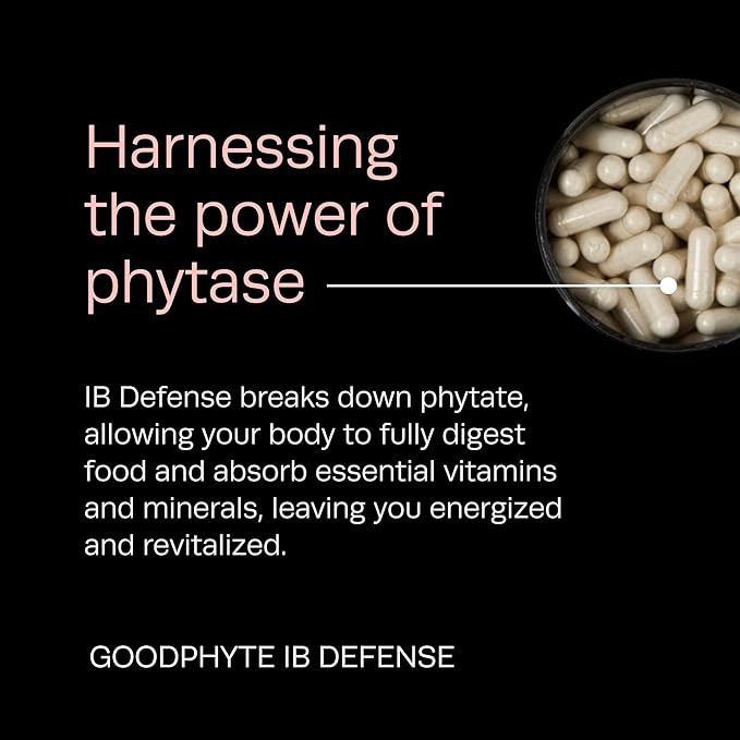 | IB Defense Dietary Supplement | 60 Capsules | Naturally Occuring Enzymes That Regulate Digestion | Premium All Natural Relief from IBS, Constipation, Bloating, Gas, & Indigestion