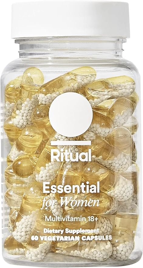Ritual Multivitamin for Women 18+ with Vitamin D3 for Immune Support*, Omega 3 DHA, B12, Iron, Vegan, Gluten Free, Non GMO, USP Verified, 30 Day Supply, 60 Capsules