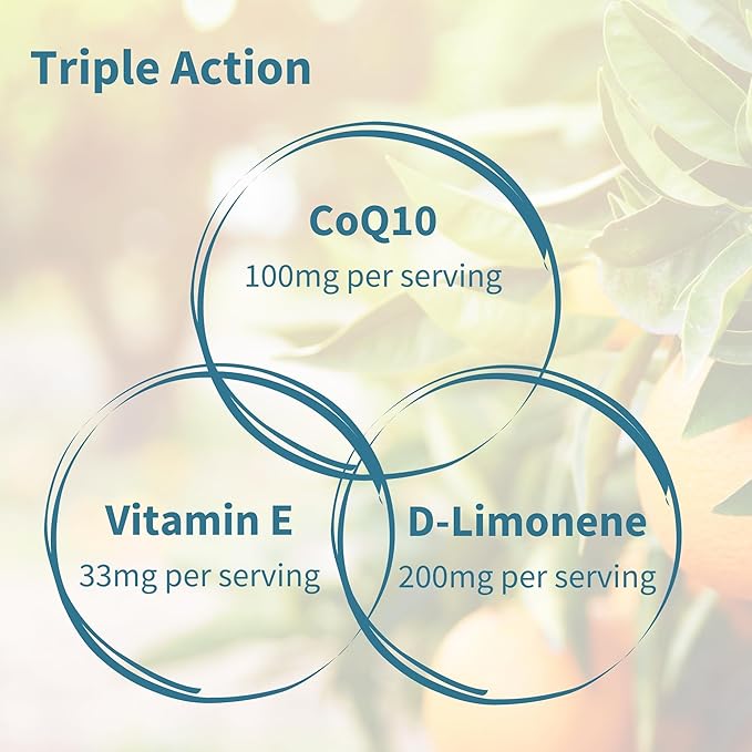 Igennus Advanced CoQ10 100mg, 5X Bioavailability CoQsol-CF Boosted with D-Limonene, 120 1-a-Day Servings, Heart & Energy, Ubiquinone Coenzyme Q10 & Vitamin E Antioxidant