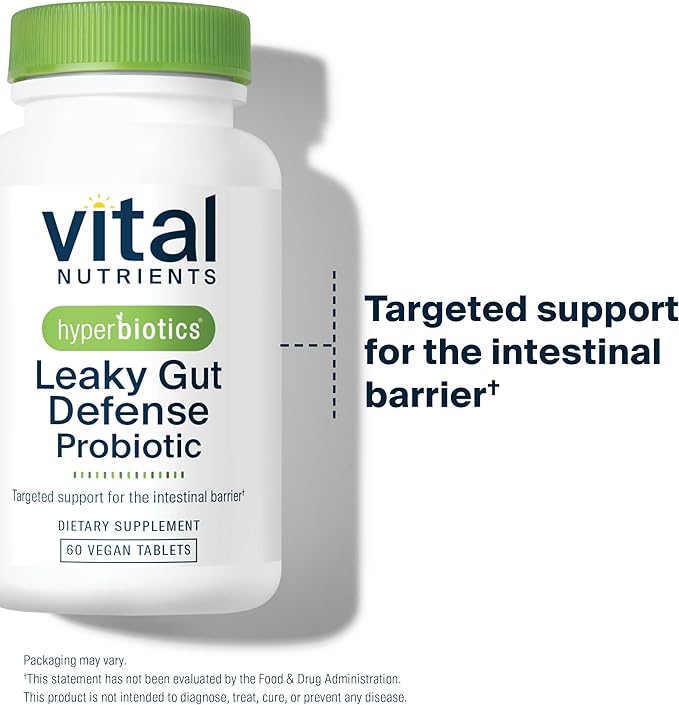 Hyperbiotics Vital Nutrients Leaky Gut Repair Supplement Probiotic | Science Backed Formula Strengthens Intestinal Barrier and Gut Health* | Reduces Digestive Discomfort | 60 Vegan Count