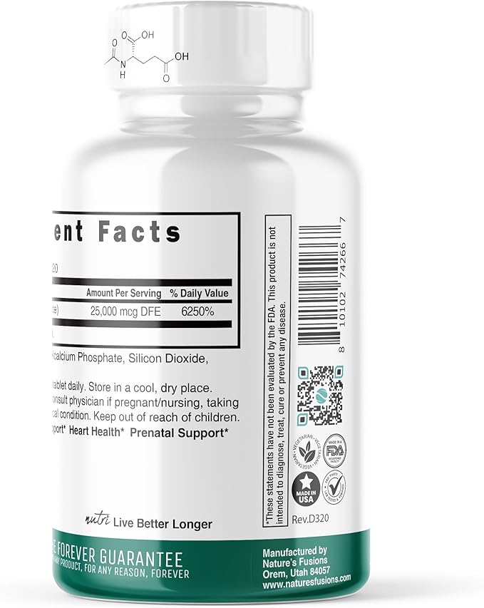 Nature's Fusions Nutri 5-MTHF L Methylfolate 15MG - 4 Month Supply, 120 Vegan Tablets - Methylated Folate Supplement - Cognitive Function, Heart Health, Prenatal Support - Methylated Folic Acid