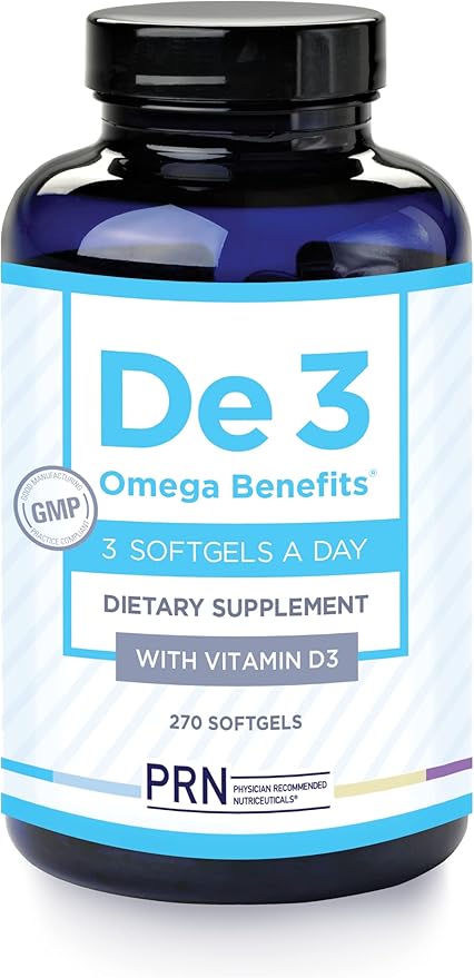 PRN De3 Dry Eye Ultra Pure rTG Omega 3 – Support for Dry Eyes - 2240mg EPA & DHA – New & Improved-Burpless-1 Serving, 3-Month Supply