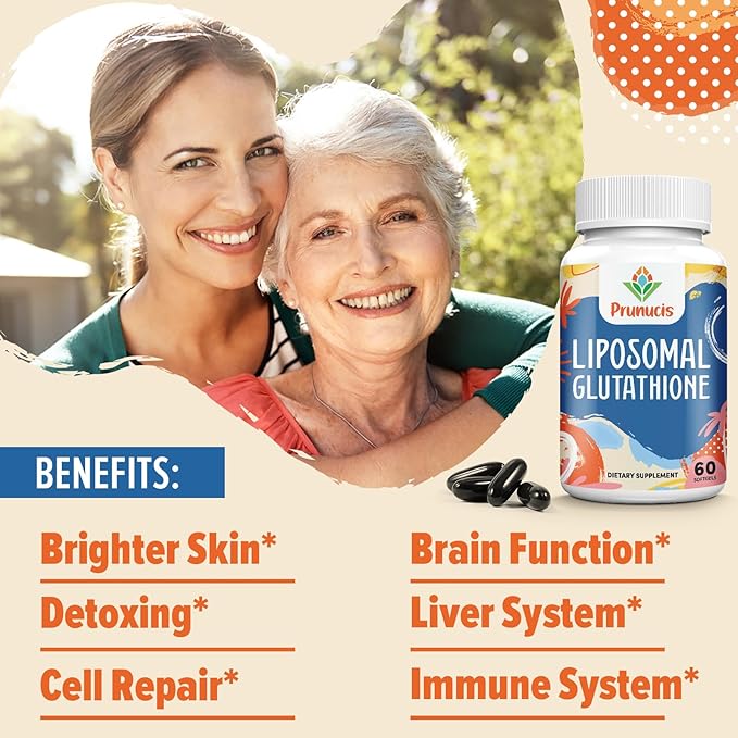 2400MG Liposomal Glutathione, Reduced L-Glutathione, Glutathione Supplement with Vitamin C, Master Antioxidants, Enhanced Absorption, Antioxidant Supplements - Immune System, 480 Softgels