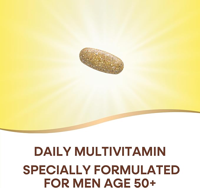 Nature's Way Alive! Men’s 50+ Daily Ultra Multivitamin, High Potency Formula, Supports Healthy Brain, Eyes & Heart*, with Methlyated B12, Gluten-Free, 150 Tablets (Packaging May Vary)