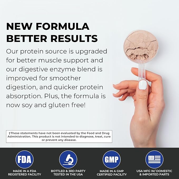 POWERLIFE Tony Horton High Impact Plant Protein Powder with 3000 MG of HMB, Plant-Based, No Sugar Added, Vegan, Keto Friendly, Non-GMO (Chocolate - New Formula)