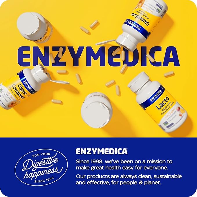 Enzymedica Digest Spectrum, Digestive Enzymes for Multiple Food Intolerances, Offers Fast-Acting Gas & Bloating Relief, 120 Count