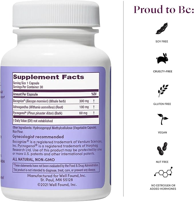 Womaness Menopause Supplements for Women - Perimenopause & Menopause Relief for Hot Flashes, Night Sweats, Vaginal Dryness, Brain Fog & Mood Support - Hormone & Estrogen-Free (30 Capsules)