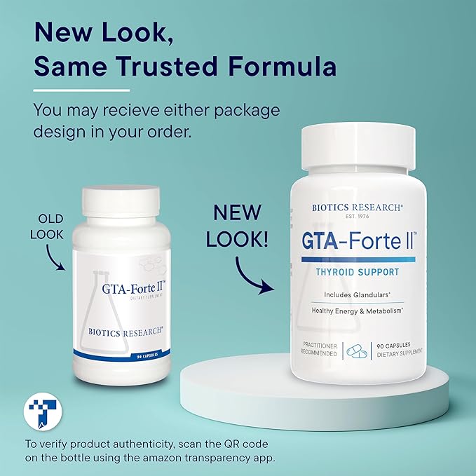 Biotics Research GTA Forte II™ Selenium Supplement with Zinc, Copper, Porcine Glandular & Rubidium, Endocrine Glands Support, Optimal Hormonal Balance, Phytochemically Bound Trace Elements 90 Capsules