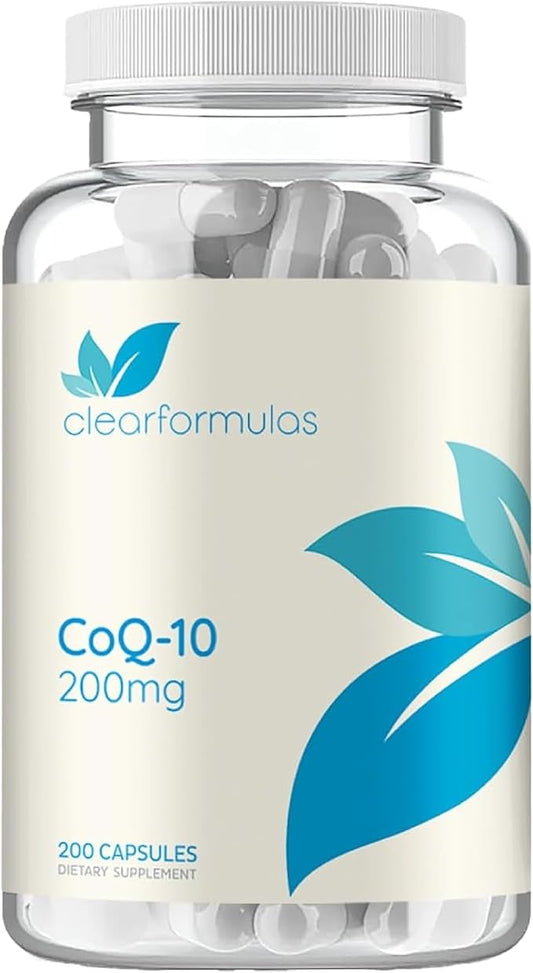 Pure CoQ10 200mg 200 Capsules - Quick Absorption Non-GMO