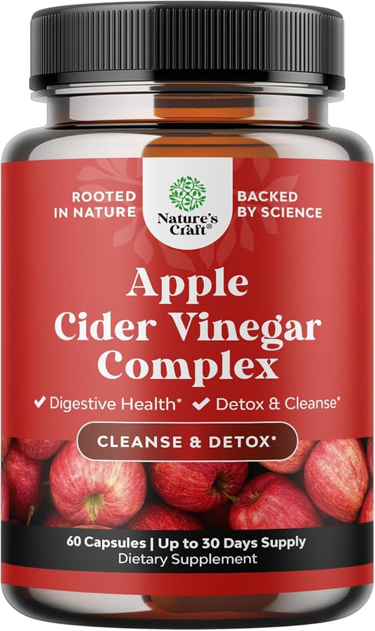 Potent Apple Cider Vinegar Capsules – ACV Pills Nutritional Supplements for Digestive Health with Natural Cleansing and Size Reducing Formula for Women and Men Designed to Help You Reach Your Goal
