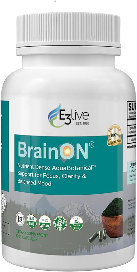 E3LIVE Blue Majik Organic Spirulina Powder: Superfood Your Way to Radiant Health and Wellness - No Fishy Smell, 100% Vegan Protein 90 Count