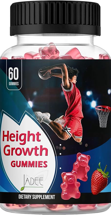 325mg Calcium Gummies Height Growth for Kids Advanced Ashwagandha, Zinc, L-Arginine, Vitamins D,C,K2, Magnesium, Bone Strength, Development & Height Increase Growth Vitamins for Teens Height Ages 5-20
