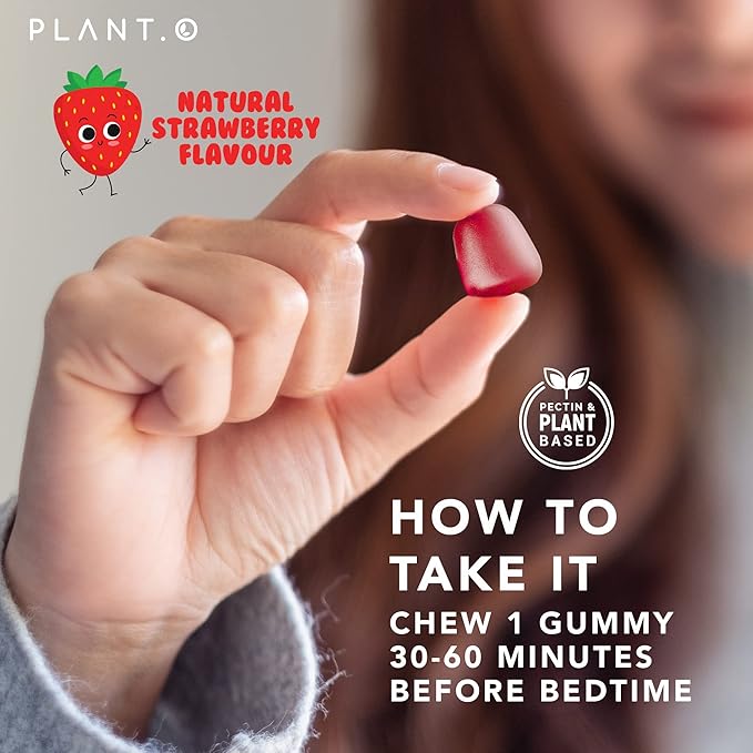 Kids Melatonin Gummies [Fall Asleep Faster with 100% Drug Free Strawberry Cream Flavored Gummy] for Natural Sleep Support | Vegetarian, Gluten Free | 60 Children’s Melotonin Chewables