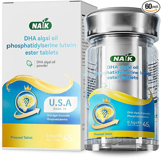 NAIK United States DHA algal Oil nervonic Acid phosphatidylserine tonifies Brain Improves Memory Omega-3 Brain Gold Student Teen Adult high School Student Child Study exam