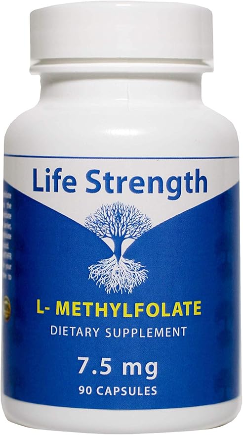 L-Methylfolate 7.5 MG, Optimized & Highly Bioactive Methyl Folate, 5-MTHF Supplement for Mood and Immune Support, Natural Diet Supplement for Energy, Non-GMO & Gluten-Free, 90 Capsules