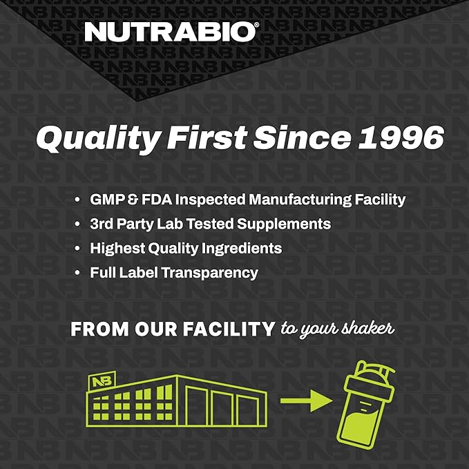 NutraBio 100% Pure L-Leucine - Muscle Recovery and Support - Naturally Fermented Free Form Amino Acid - Vegan, Non-GMO, Gluten Free - 400mg, 180 Capsules