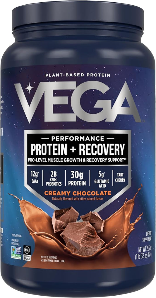 Vega Premium Sport Protein Chocolate Protein Powder, Vegan, Non GMO, Gluten Free Plant Based Protein Powder Drink Mix, NSF Certified for Sport, 29.5 oz