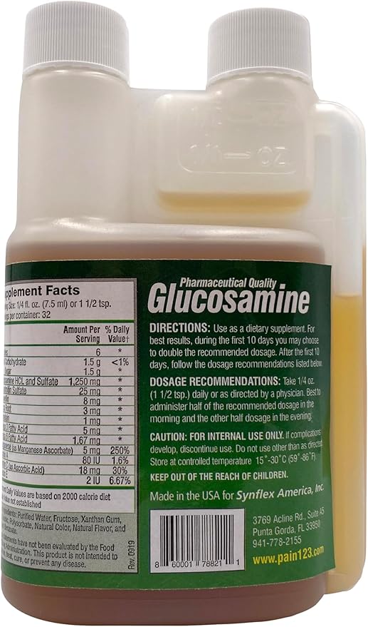 Liquid Glucosamine Original Formula - Chondroitin, Vitamins, Minerals - Drink Supplement for Men & Women, Helps Support Joint & Cartilage Health - Berry Flavor, 32 Day Supply