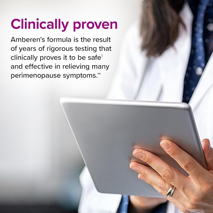 Amberen Perimenopause, Peri-Menopause Multi-Symptom Relief, Vitamin B, Vitamin E & Antioxidants Supplement, Helps Support Hormone Balance, Hot Flashes & Night Sweats, Supplements for Women, 180 Count
