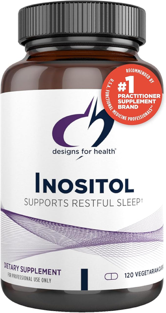 Designs for Health Inositol Capsules - 900mg per Capsule Inositol Dietary Supplement for Female Hormone Support, Relaxation & Liver Health Support - Brain Support Supplement (120 Capsules)