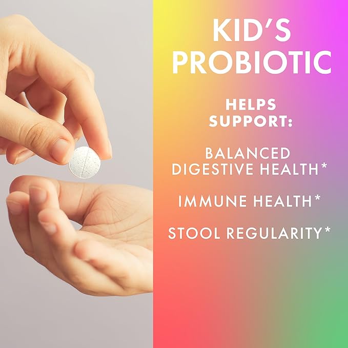 BIOHM Kids Probiotic, 5 Billion CFU (30 Chewable Tablets) Delicious Berry Lemonade, Daily Probiotics for Digestive Health, Stool Regularity & Immune Support, Vegan, Gluten-Free, Non-GMO, Ages 4+
