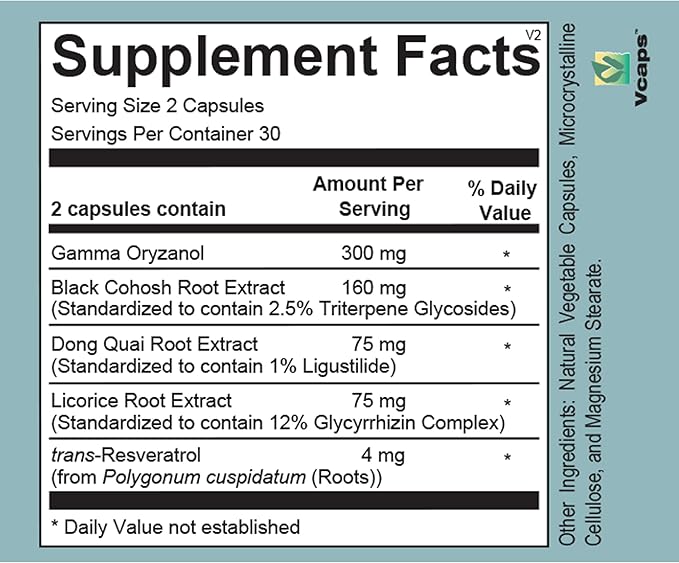 Veracity Menopause & Perimenopause Support Supplement for Women - Natural Relief for Hot Flashes, Night Sweats, Mood Swings & Low Estrogen - Estrogen Supplement for Women
