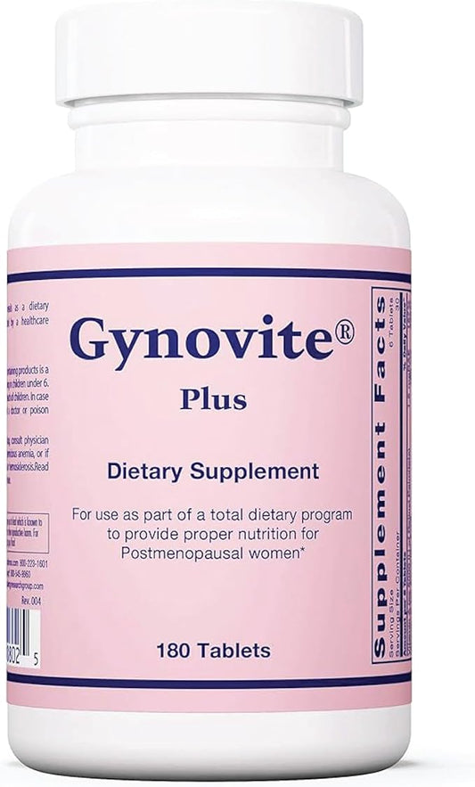 Optimox Gynovite Plus - Menopause Supplements for Women, Menopause Relief, Multivitamins for Women, Magnesium Supplement, Women's Support - 180 Count